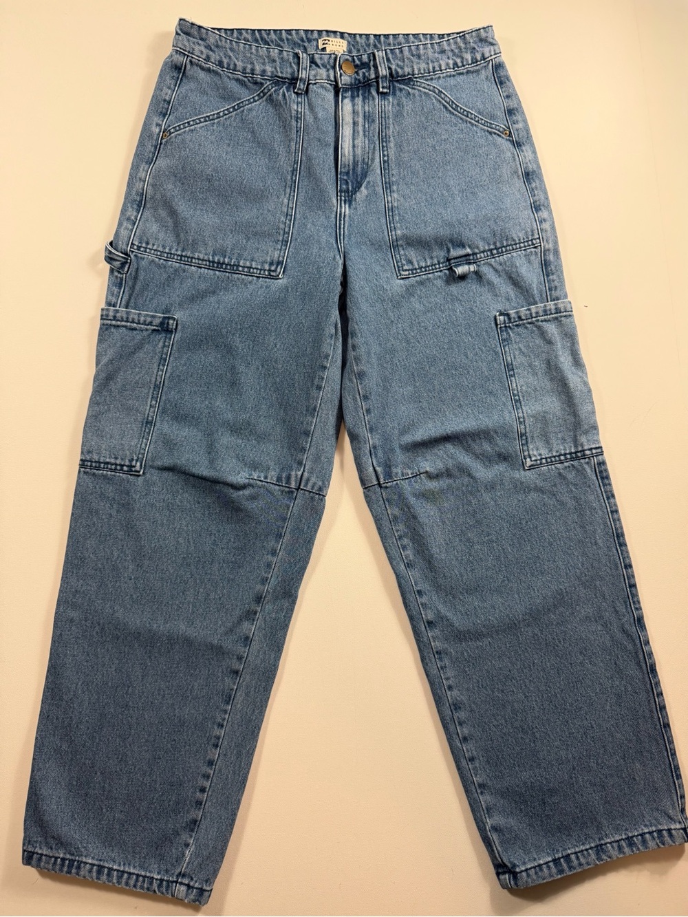 Billabong Leia Jeans 29 Carpenter Cargo Utility Baggy Denim Y2K Retro Workwear